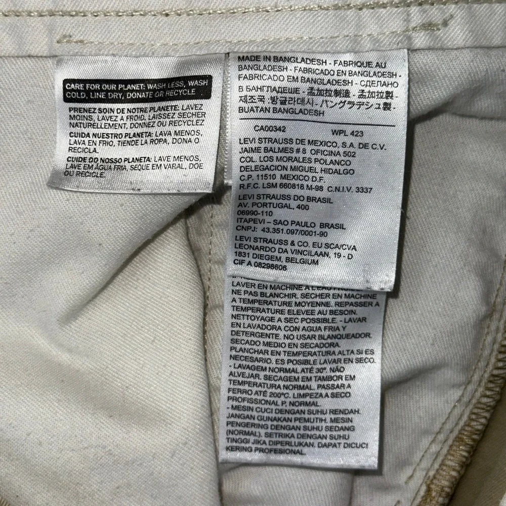 Levi Chinos‎ Mens 33X32 Tan Khaki Pants Casual Cotton Trousers